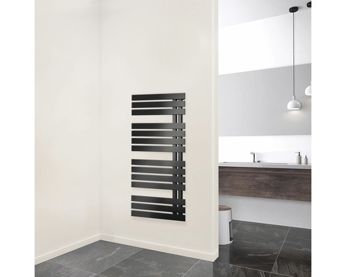 Radiateur design BREDA 1060X500 mm anthracite raccordement en bas à droite