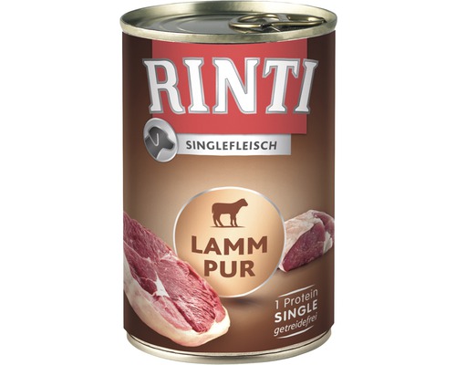 Nourriture pour chiens humide RINTI Sensible agenau pur 400 g