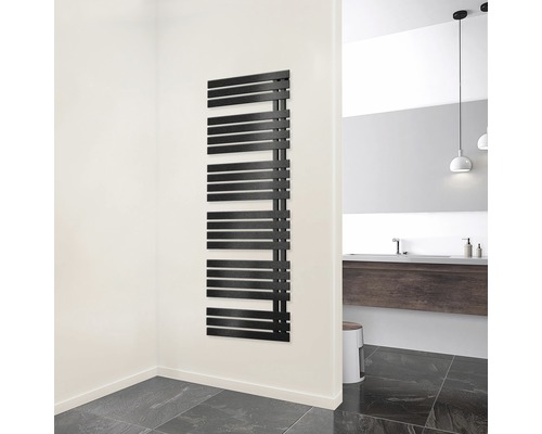 Radiateur design BREDA 1690X500 mm anthracite raccordement en bas à droite