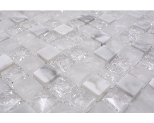 Mosaïque en verre et marbre