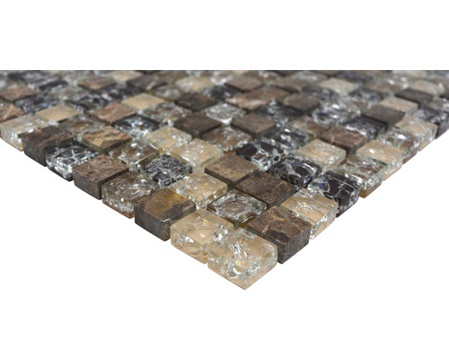 Mosaïque en verre et pierre