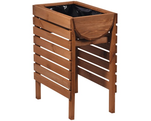 Hochbeet aus Holz mit Pflanzfolie