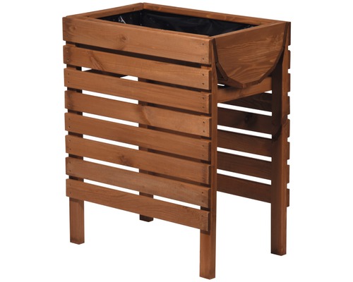 Hochbeet aus Holz mit Ablagefläche