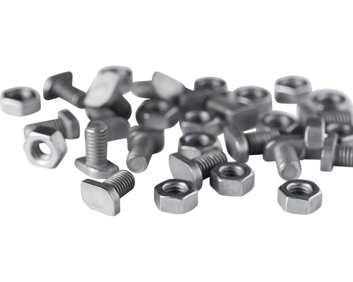 Schrauben und Muttern aus Metall