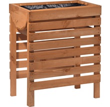 Jardinière surélevée en bois avec film de plantation