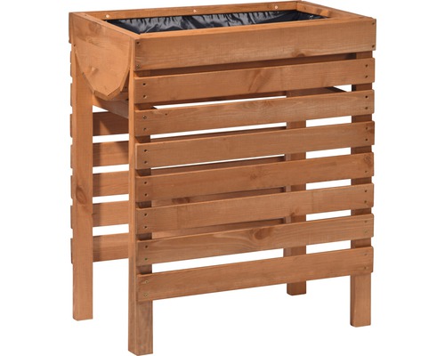 Jardinière surélevée en bois avec film de plantation