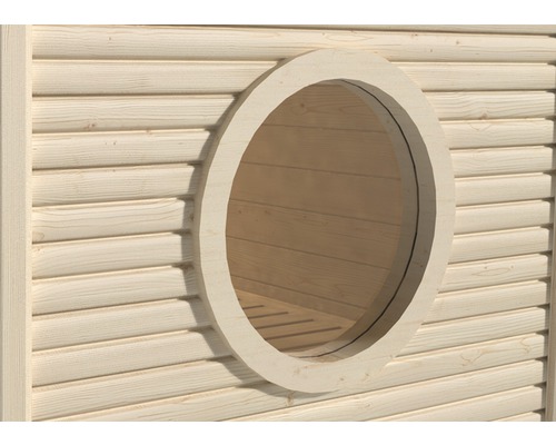Sauna Rundfenster Weka Ø 620 mm (außen) graphitfärbig für 45 mm Massivholzsaunen