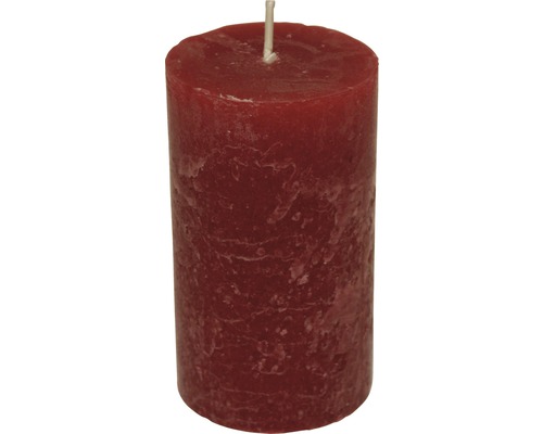 Bougie pilier Rustic Ø 6,8 cm h 12 cm rouge