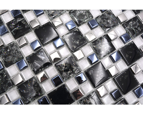 Mosaïque avec effets de verre et de miroir