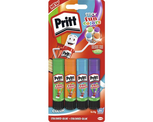 Pritt Bâton de colle Fun Colors, lot de 4