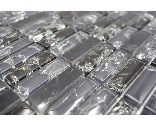 Mosaïque en verre et pierre