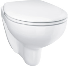 Ensemble WC sans bride GROHE BauCeramic cuvette à fond creux suspendu blanc 39351000 avec abattant WC-thumb-0