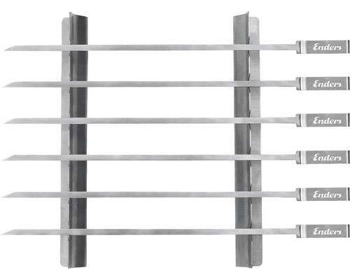 Brochettes de grill en métal avec support