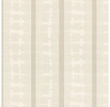 Papier peint beige en tissu à rayures