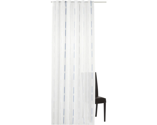Rideau avec ruban de rideau Calypso bleu 140x255 cm