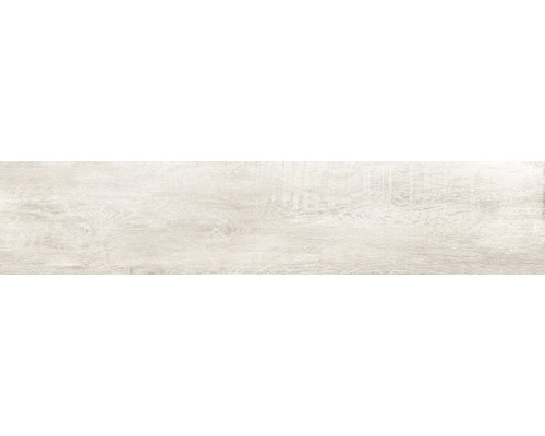 Wand- und Bodenfliese Tradizione bianco 7.5x45 cm Holzfliese in heller Farbe mit Holzoptik
