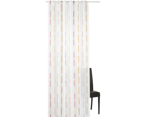 Rideau avec ruban de rideau Calypso rouge 140x255 cm
