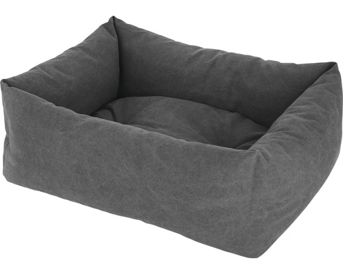 Graues Hundebett mit erhöhten Rändern