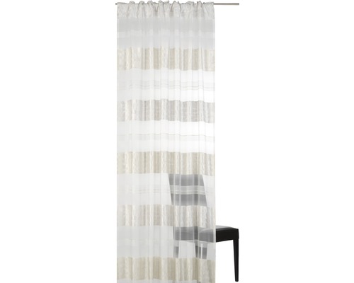 Vorhang mit Gardinenband Dacapo Stripe weiss 140x255 cm
