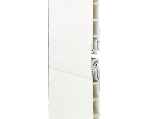 Baguette de connexion plastique blanc pour épaisseur de panneau 8-10 mm 2600 x 27 x 9 mm Panneau en plastique en détail