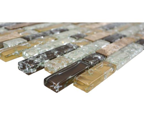 Mosaïque en verre et pierre