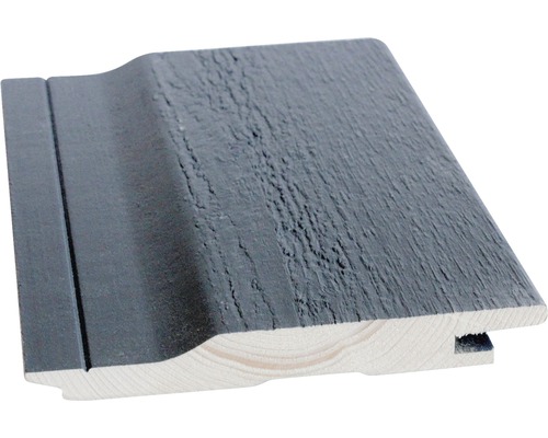 Fassade Stulpschalung Fichte A endlos graphitgrau behandelt 19x145x4150 mm