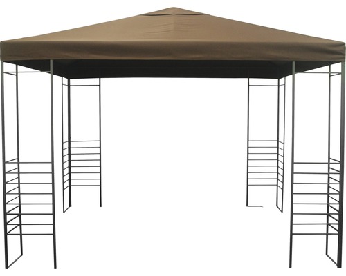 Pavillon avec structure métallique et toit en tissu