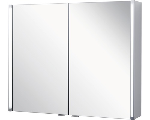 Letty mobiler Badezimmerschrank mit Spiegeltür 42x35x195 glänzendes Weiß