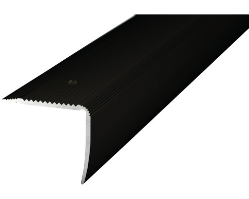 Nez de marche Prinz aluminium bronze perforé 35 x 30 x 2500 mm Profilé de rail pour escalier en aluminium