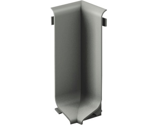 Angle intérieur Prinz pour plinthe en aluminium titane 11x40 mm (1 pce)