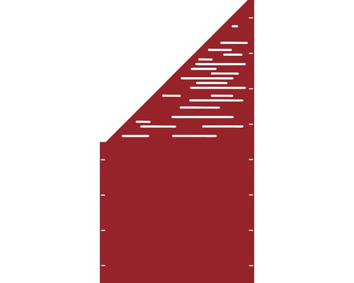 Isolant rouge avec marquages blancs