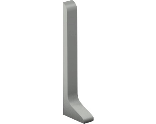 Pièce d'extrémité gauche Prinz pour plinthe en aluminium titane 11x40 mm (1 pce)