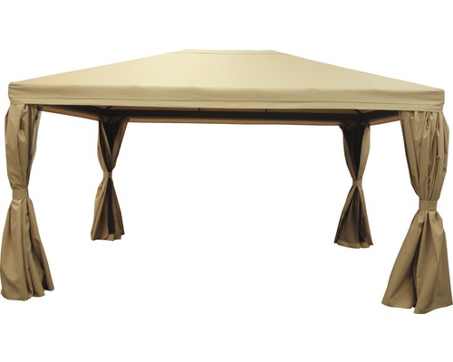 Pavillon Garden Place Deluxe 3 x 4 x 2,7 m Polyester taupe inkl. 4 Seitenteilen und 4 Moskitonetze Pavillon Garden Place Deluxe 3 x 4 x 2,7 m Polyester taupe inkl. 4 Seitenteilen und 4 Moskitonetze