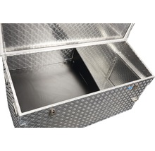 Geöffneter Aluminium Werkzeugkasten mit Innenaufteilung