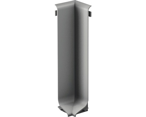 Angle intérieur Prinz pour plinthe en aluminium titane 11x60 mm (1 pce)