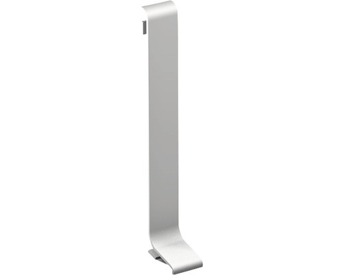 Connecteur pour plinthe, aluminium argent, 60 mm