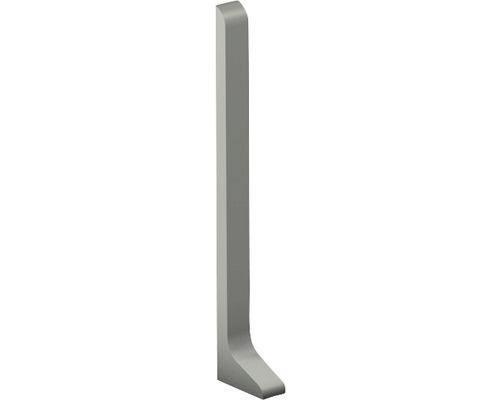 Pièce d'extrémité gauche Prinz pour plinthe en aluminium titane 11x60 mm (1 pce)