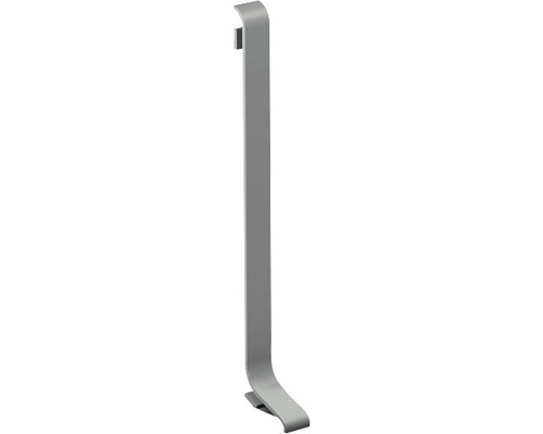Pièce d'extrémité droite Prinz pour plinthe en aluminium titane 11x60 mm (1 pce)