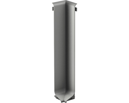 Angle intérieur Prinz pour plinthe en aluminium titane 11x80 mm (1 pce)