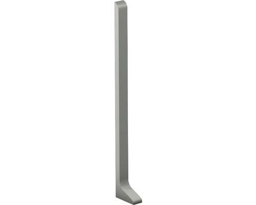 Pièce d'extrémité gauche Prinz pour plinthe en aluminium titane 11x80 mm (1 pce)