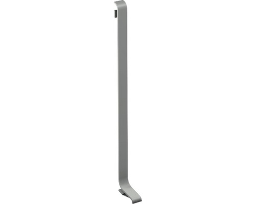 Pièce d'extrémité droite Prinz pour plinthe en aluminium titane 11x80 mm (1 pce)
