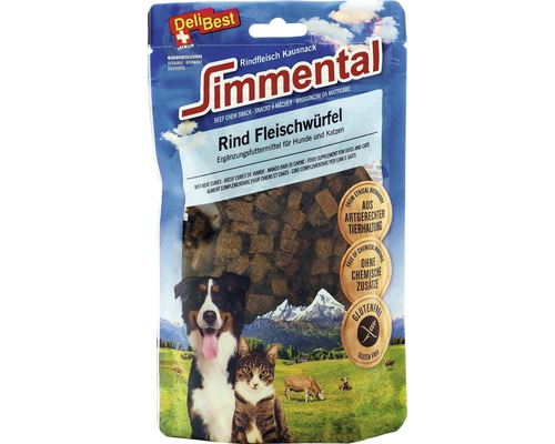 Hunde- und Katzensnack Simmental Rind Fleischwürfel, 180g