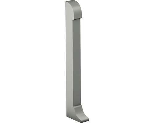 Embout à gauche pour plinthe, aluminium titane 60 mm