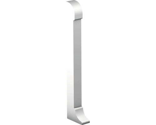 Embout à gauche pour plinthe, aluminium argent, 60 mm