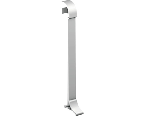 Embout à droite pour plinthe, aluminium argent 60 mm