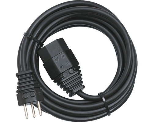 Rallonge électrique 3x1mm² T12/T13 2m noire