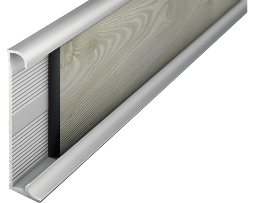 Sockelleiste Aluminium silber ungelocht 11x60x2700 mm