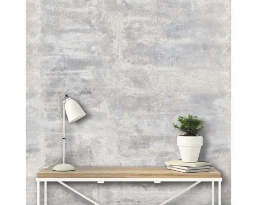 Panneau en plastique élément aspect 3D minerai 2600 x 375 x 8 mm Mur décoratif avec table, lampe et plante