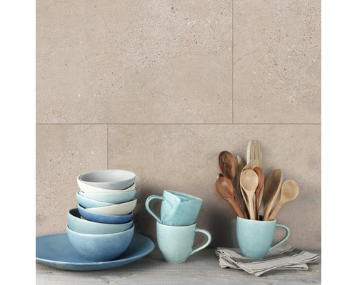 Panneau en plastique G x Wall+ Cream Slate 600 x 300 x 5 mm Carreaux muraux en grès cérame dans la cuisine