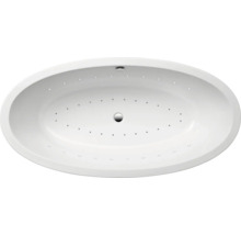 Oval geformte Badewanne mit Düsen für den Whirlpool